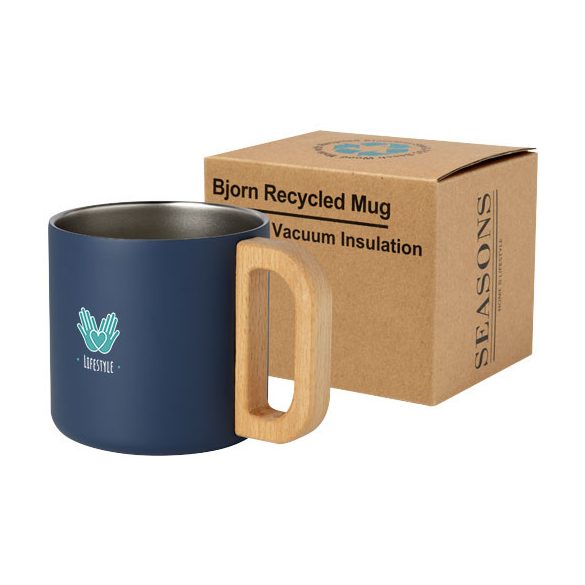 Bjorn 360 ml RCS certified recycled stainless steel mug with copper vacuum insulation