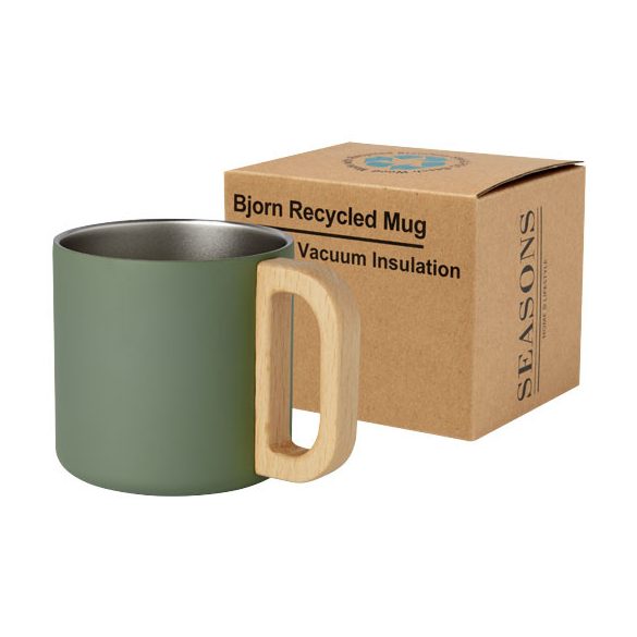 Bjorn 360 ml RCS certified recycled stainless steel mug with copper vacuum insulation