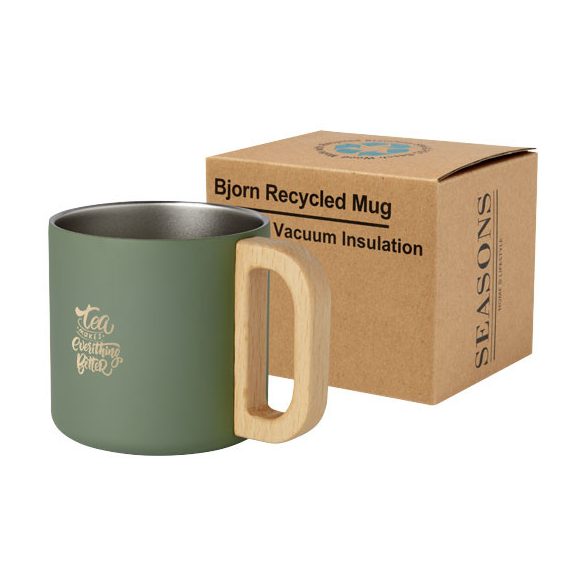 Bjorn 360 ml RCS certified recycled stainless steel mug with copper vacuum insulation