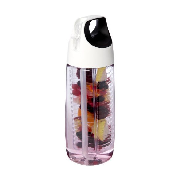 HydroFruit 700 ml recycled plastic sport bottle with flip lid and infuser