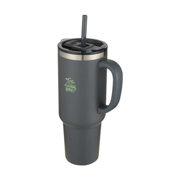 Sydney 1200 ml double wall RCS certified copper vacuum insulated mug with straw