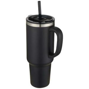 Sydney 1200 ml double wall RCS certified copper vacuum insulated mug with straw