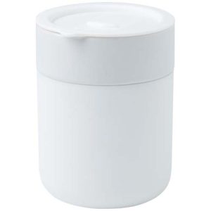 Java 330 ml ceramic tumbler with silicone wrap and plastic lid