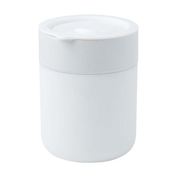 Java 330 ml ceramic tumbler with silicone wrap and plastic lid