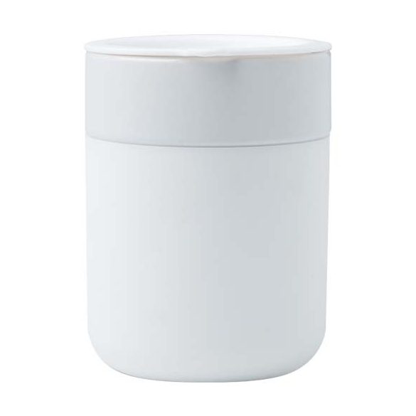 Java 330 ml ceramic tumbler with silicone wrap and plastic lid