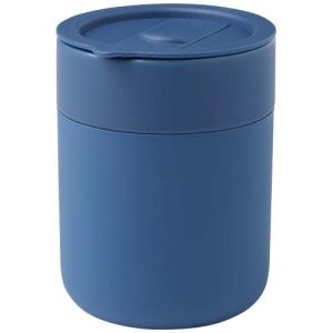 Java 330 ml ceramic tumbler with silicone wrap and plastic lid