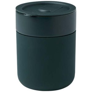 Java 330 ml ceramic tumbler with silicone wrap and plastic lid