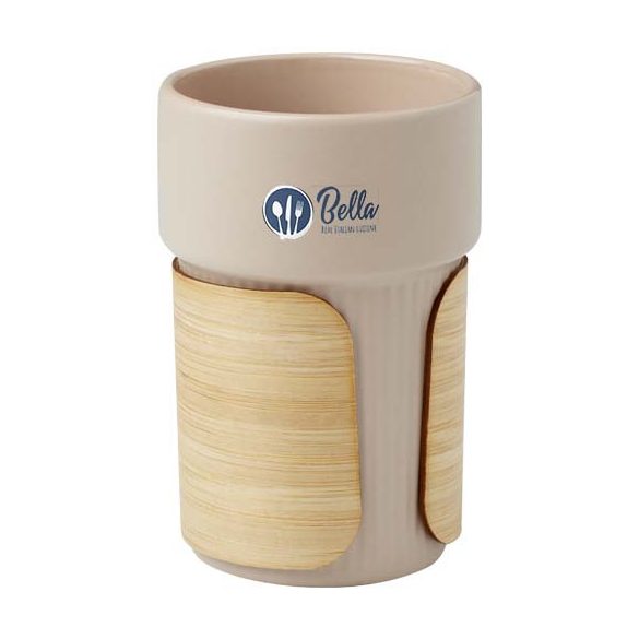 Fika 340 ml tumbler with bamboo sleeve