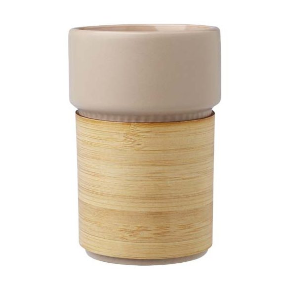 Fika 340 ml tumbler with bamboo sleeve