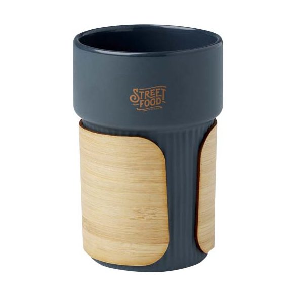 Fika 340 ml tumbler with bamboo sleeve