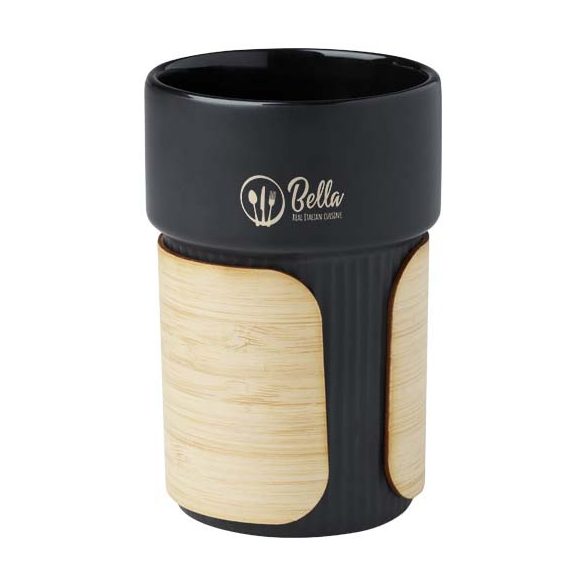 Fika 340 ml tumbler with bamboo sleeve