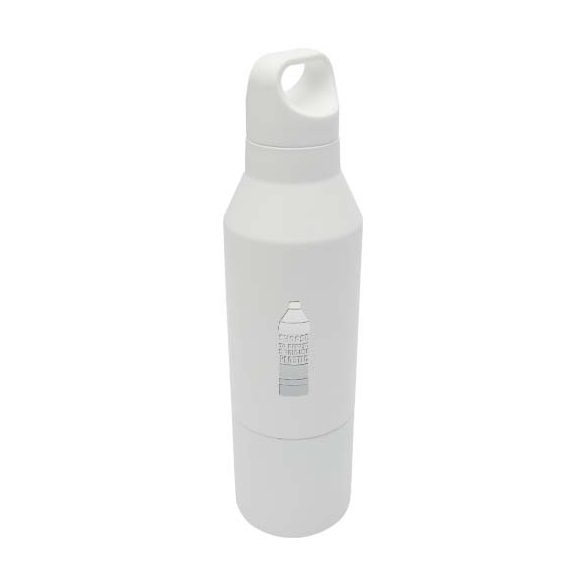 Odessy 600 ml RCS certified recycled stainless steel insulated bottle with 300 ml cup