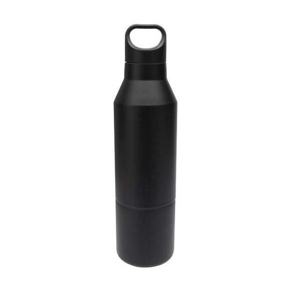 Odessy 600 ml RCS certified recycled stainless steel insulated bottle with 300 ml cup