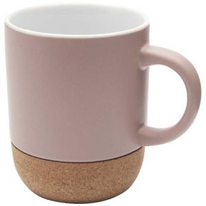 Billie 300 ml ceramic mug with cork details and matt finish