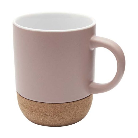 Billie 300 ml ceramic mug with cork details and matt finish