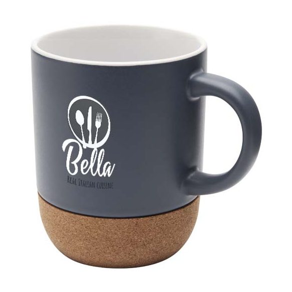 Billie 300 ml ceramic mug with cork details and matt finish