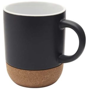 Billie 300 ml ceramic mug with cork details and matt finish