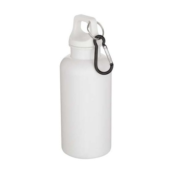 Oregon 400 ml solid colour RCS recycled plastic water bottle with carabiner 