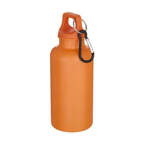 Oregon 400 ml solid colour RCS recycled plastic water bottle with carabiner 
