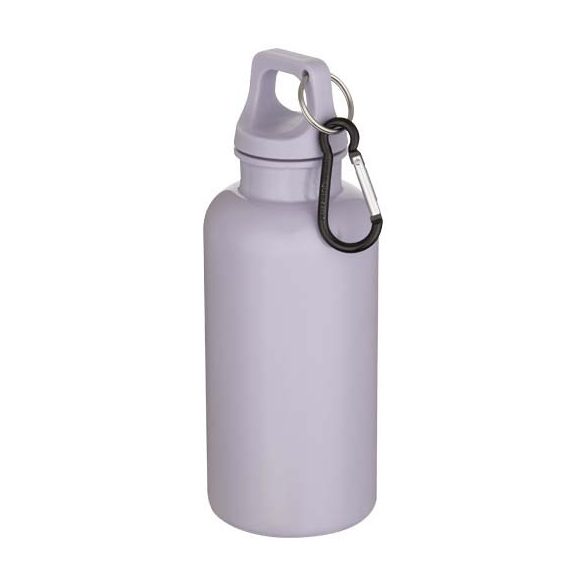 Oregon 400 ml solid colour RCS recycled plastic water bottle with carabiner 