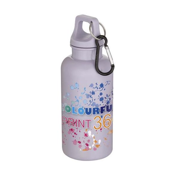 Oregon 400 ml solid colour RCS recycled plastic water bottle with carabiner 