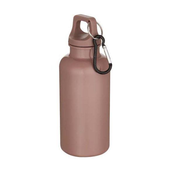 Oregon 400 ml solid colour RCS recycled plastic water bottle with carabiner 