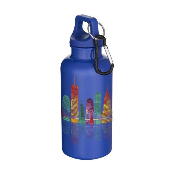 Oregon 400 ml solid colour RCS recycled plastic water bottle with carabiner 