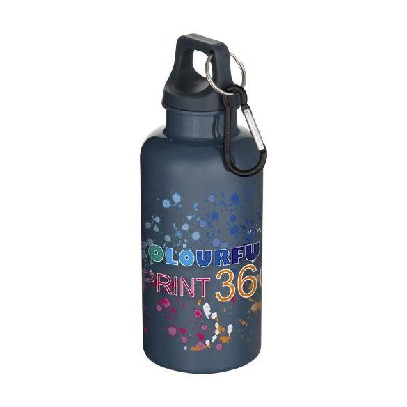 Oregon 400 ml solid colour RCS recycled plastic water bottle with carabiner 
