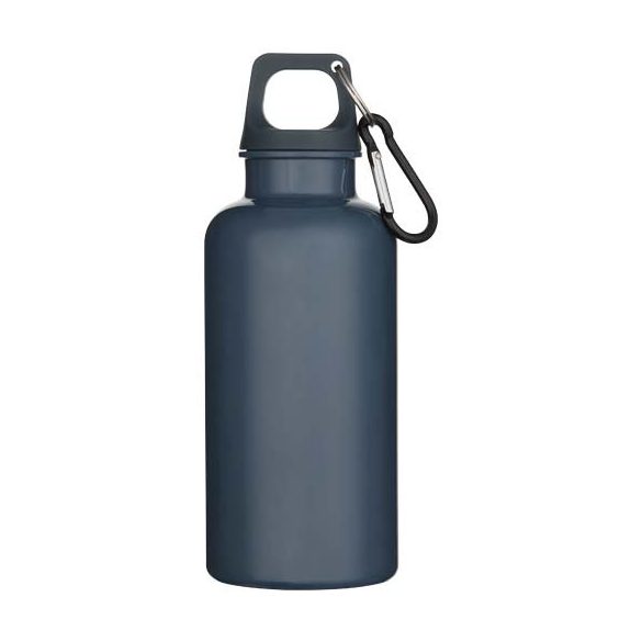 Oregon 400 ml solid colour RCS recycled plastic water bottle with carabiner 