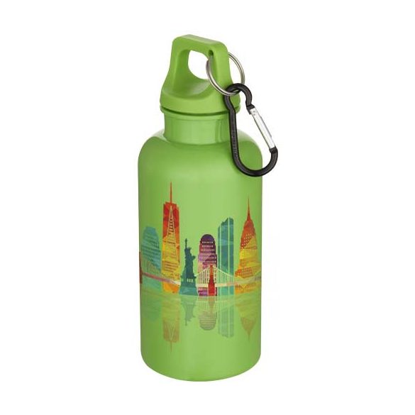 Oregon 400 ml solid colour RCS recycled plastic water bottle with carabiner 