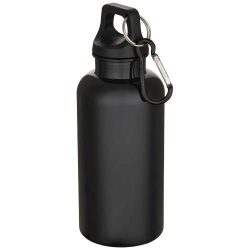   Oregon 400 ml solid colour RCS recycled plastic water bottle with carabiner 