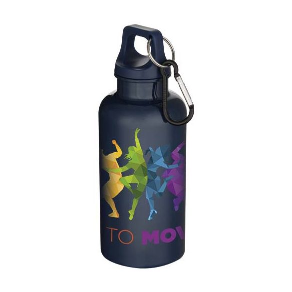 Oregon 400 ml solid colour RCS recycled plastic water bottle with carabiner 