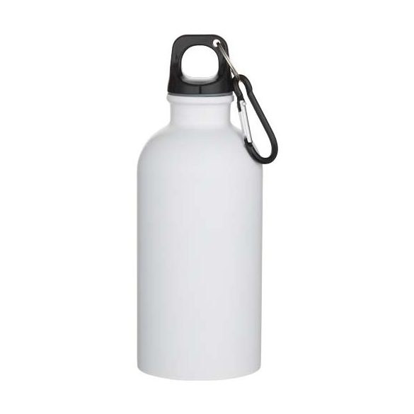 Oregon 400 ml matte RCS recycled single wall stainless steel water bottle with carabiner