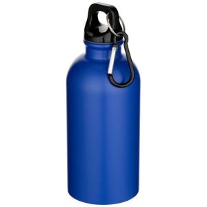 Oregon 400 ml matte RCS recycled single wall stainless steel water bottle with carabiner