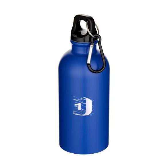 Oregon 400 ml matte RCS recycled single wall stainless steel water bottle with carabiner