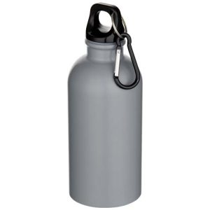 Oregon 400 ml matte RCS recycled single wall stainless steel water bottle with carabiner