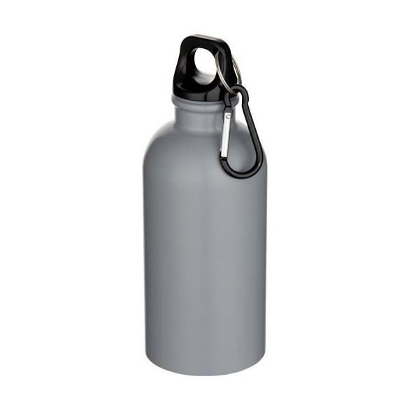 Oregon 400 ml matte RCS recycled single wall stainless steel water bottle with carabiner