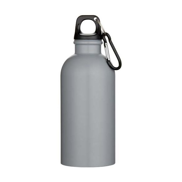 Oregon 400 ml matte RCS recycled single wall stainless steel water bottle with carabiner
