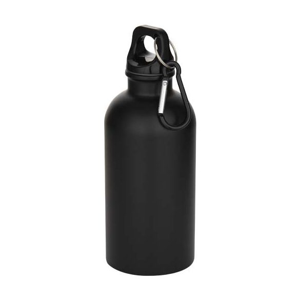 Oregon 400 ml matte RCS recycled single wall stainless steel water bottle with carabiner