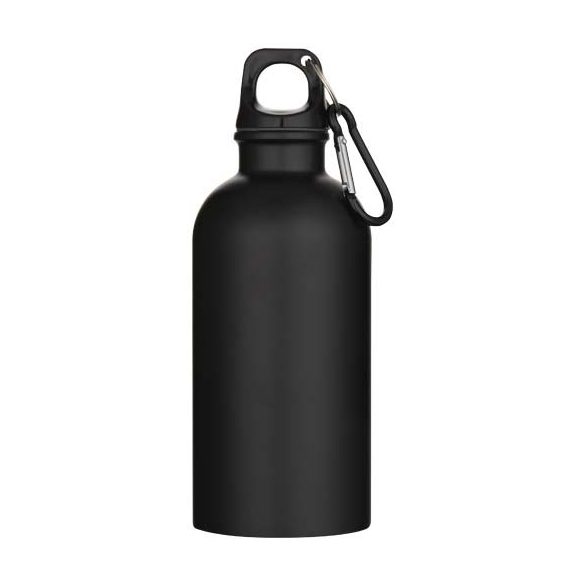 Oregon 400 ml matte RCS recycled single wall stainless steel water bottle with carabiner