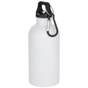 Oregon 400 ml sublimation RCS recycled single wall stainless steel water bottle with carabiner