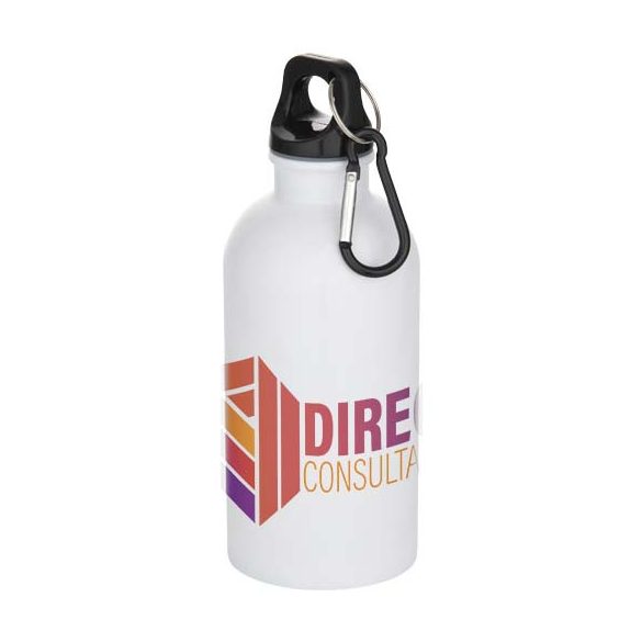 Oregon 400 ml sublimation RCS recycled single wall stainless steel water bottle with carabiner