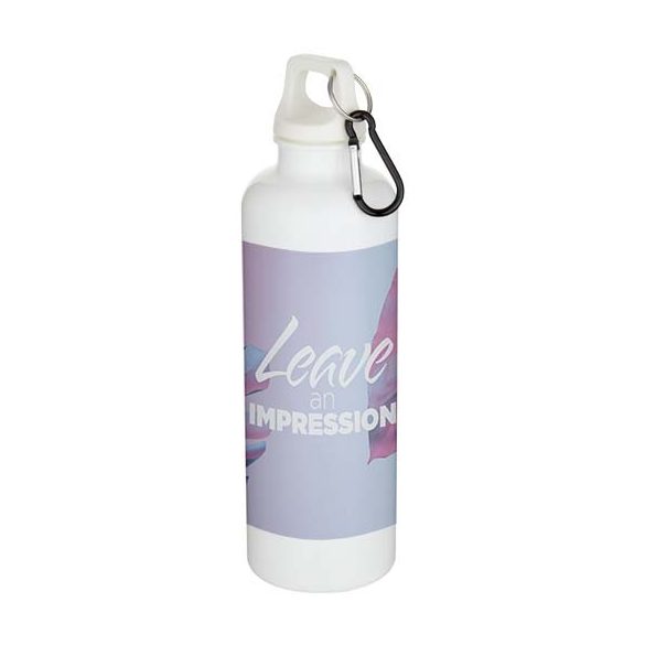 Oregon 750 ml solid colour RCS recycled plastic water bottle with carabiner  