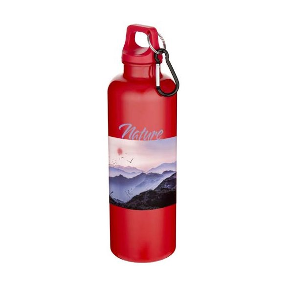 Oregon 750 ml solid colour RCS recycled plastic water bottle with carabiner  