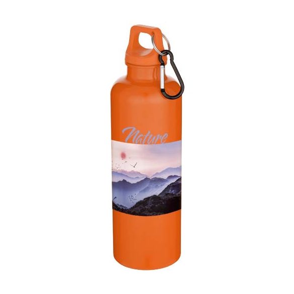 Oregon 750 ml solid colour RCS recycled plastic water bottle with carabiner  