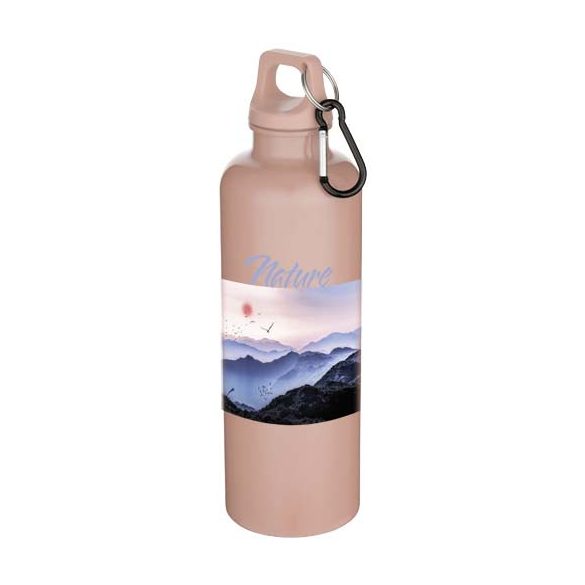 Oregon 750 ml solid colour RCS recycled plastic water bottle with carabiner  