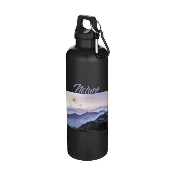 Oregon 750 ml solid colour RCS recycled plastic water bottle with carabiner  