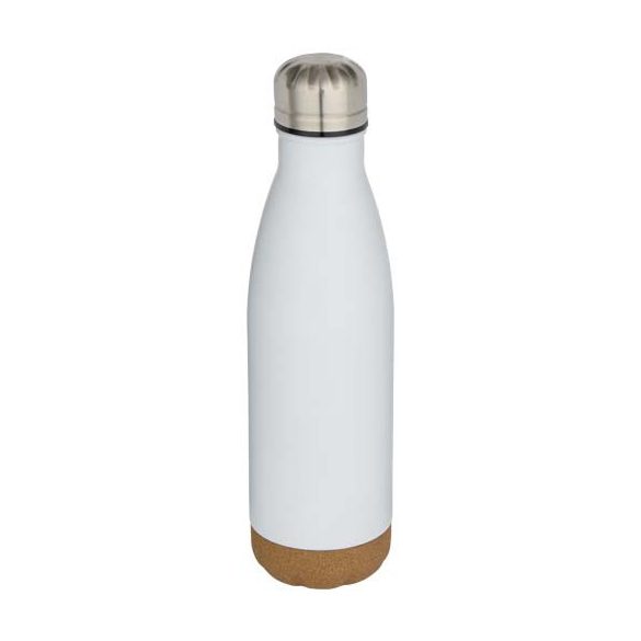 Cove 500 ml double wall vacuum insulated stainless steel water bottle with cork details