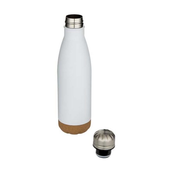 Cove 500 ml double wall vacuum insulated stainless steel water bottle with cork details