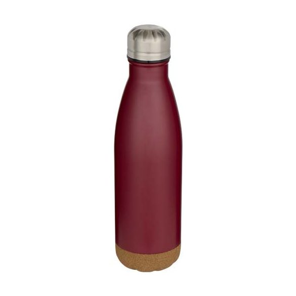 Cove 500 ml double wall vacuum insulated stainless steel water bottle with cork details